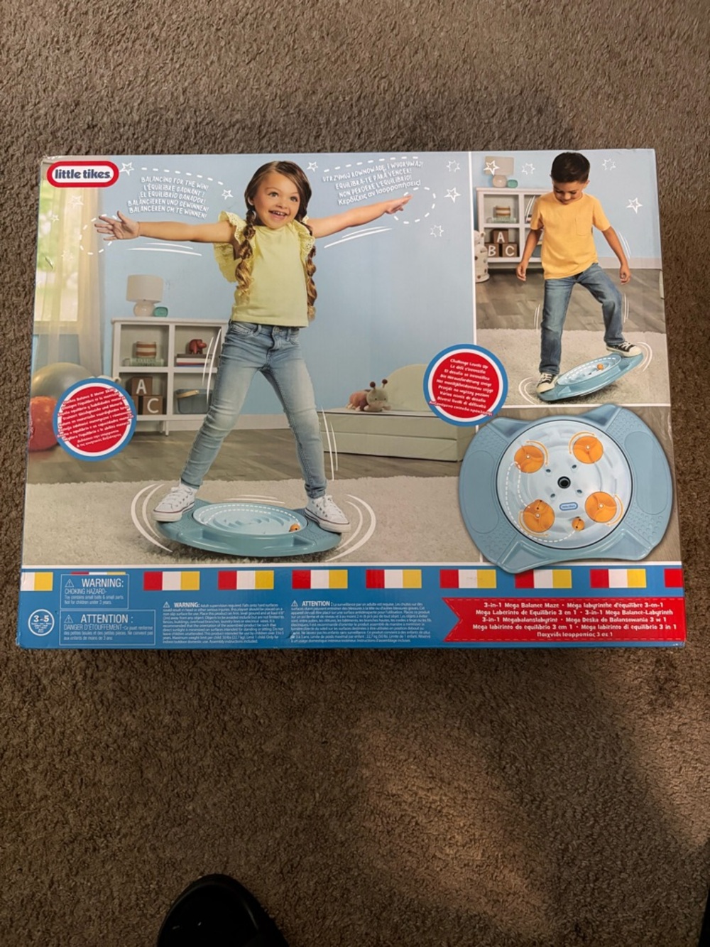 Blue Kids Balance Board - Interactive Play Trainer